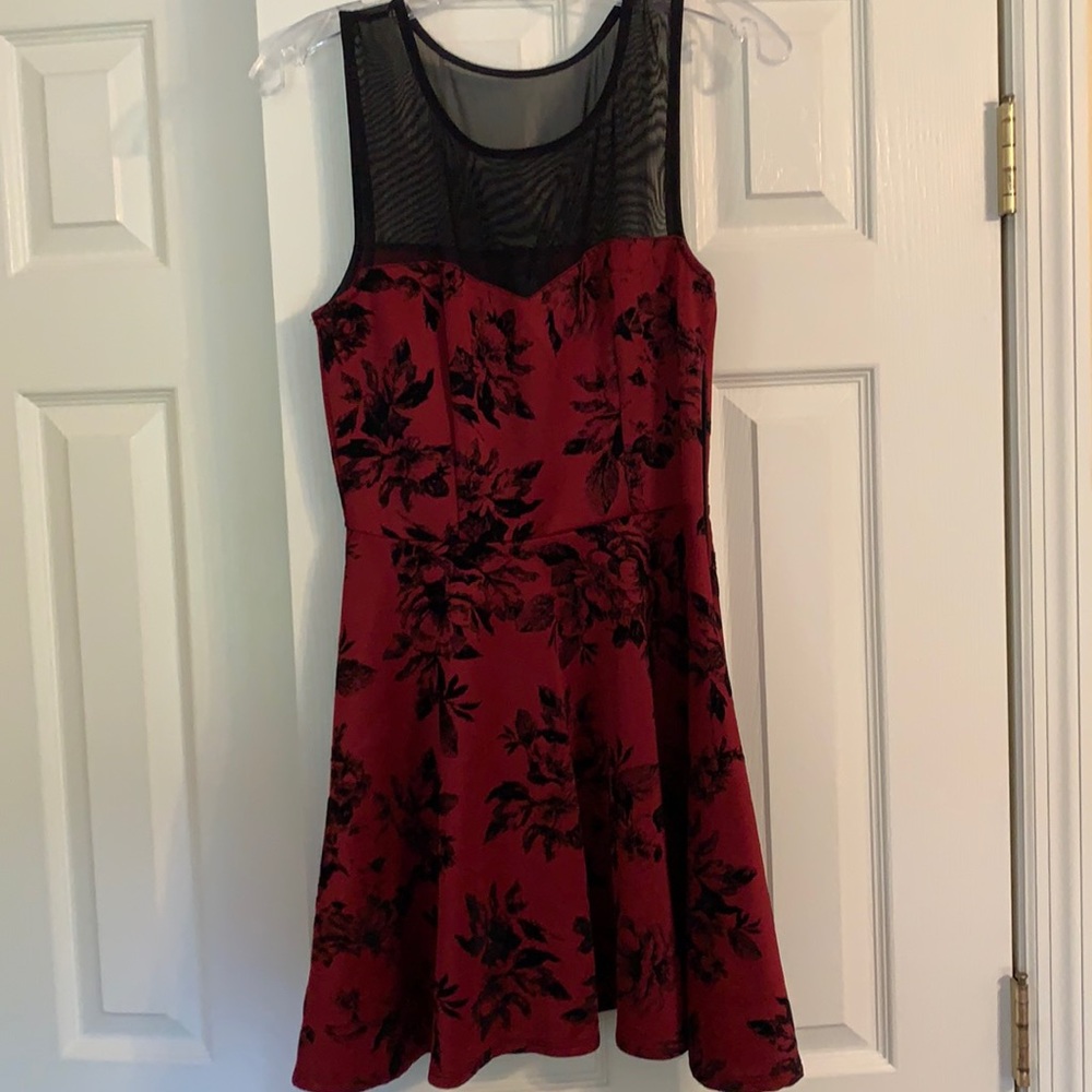Rose pattern dress